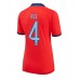 Engeland Declan Rice #4 Voetbalkleding Uitshirt Dames WK 2022 Korte Mouwen